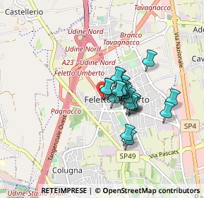 Mappa Via Alessandro Manzoni, 33010 Tavagnacco UD, Italia (0.5425)