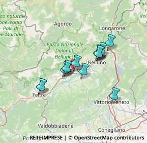 Mappa Via Feltre, 32036 Sedico BL, Italia (10.25857)