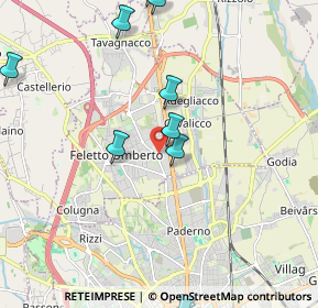 Mappa Via Galileo Galilei, 33010 Tavagnacco UD, Italia (2.91833)