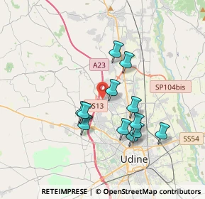 Mappa Via Cormor, 33010 Tavagnacco UD, Italia (3.07333)