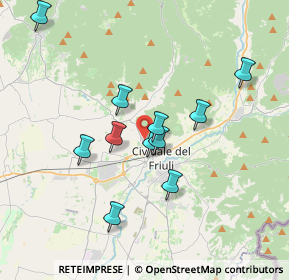 Mappa Via Gemona, 33043 Cividale del Friuli UD, Italia (3.20909)