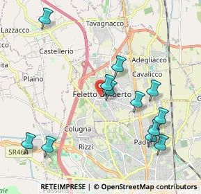 Mappa Via Manlio Feruglio, 33010 Feletto Umberto UD, Italia (2.14167)
