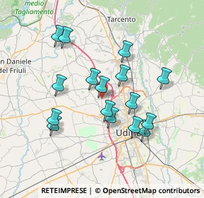 Mappa Via dei Faggi, 33010 Pagnacco UD, Italia (6.5)