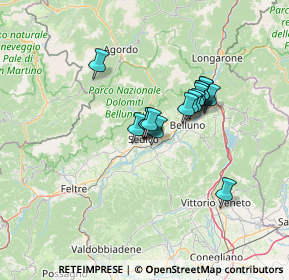 Mappa Via E. Fermi, 32036 Sedico BL, Italia (9.23313)