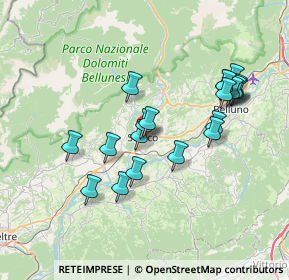 Mappa Via E. Fermi, 32036 Sedico BL, Italia (6.812)