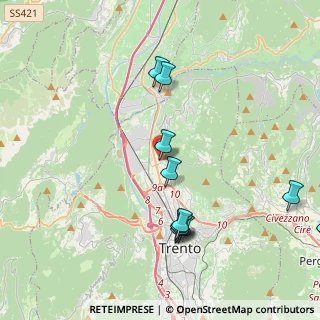 Mappa Via Marco Pola, 38120 Trento TN, Italia (5.19077)