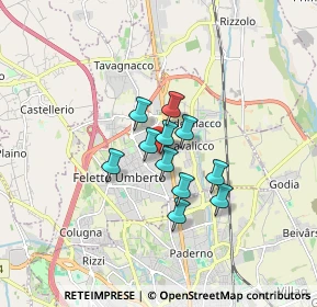Mappa Via L'Aquila, 33010 Tavagnacco UD, Italia (1.05364)