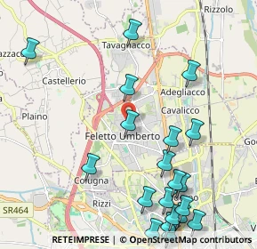 Mappa Frazione Feletto Umberto, 33010 Tavagnacco UD, Italia (2.6215)