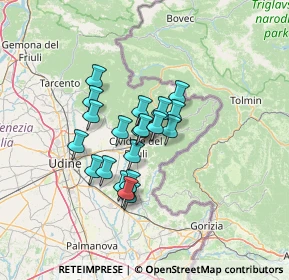 Mappa Via Borgo Viola, 33043 Cividale del Friuli UD, Italia (9.424)