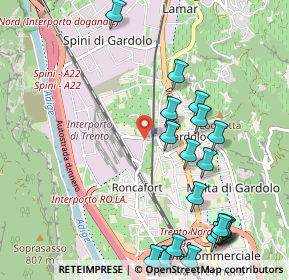 Mappa Via S. Giovanni Nepomuceno, 38121 Trento TN, Italia (1.2695)