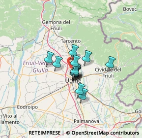 Mappa Via Enrico Fermi, 33010 Tavagnacco UD, Italia (7.33857)