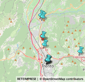 Mappa Via Monte Calisio, 38121 Trento TN, Italia (5.09923)