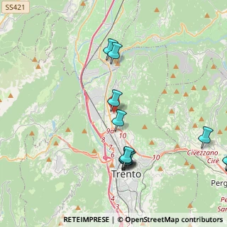 Mappa Via Savino Pedrolli, 38100 Trento TN, Italia (5.09923)