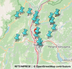 Mappa Via Monte Calisio, 38121 Trento TN, Italia (6.89)