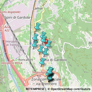 Mappa Via Savino Pedrolli, 38100 Trento TN, Italia (1.0825)