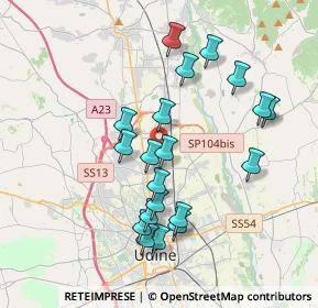 Mappa Via della Roggia, 33010 Feletto Umberto UD, Italia (3.5445)