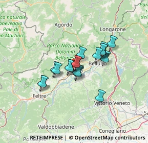 Mappa Via Cal de Messa, 32036 Belluno BL, Italia (9.04474)