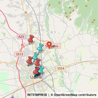 Mappa Via Cjarande, 33100 Udine UD, Italia (4.54583)