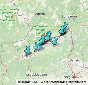 Mappa Via Ramentera, 32035 Santa Giustina BL, Italia (9.0135)