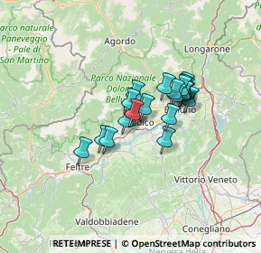 Mappa Via Ramentera, 32035 Santa Giustina BL, Italia (9.171)