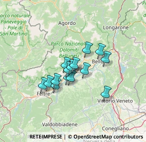 Mappa Via Ramentera, 32035 Santa Giustina BL, Italia (8.98067)