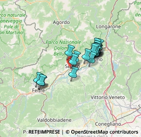Mappa Via Panoramica, 32036 Sedico BL, Italia (10.192)