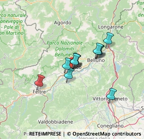 Mappa Via Panoramica, 32036 Sedico BL, Italia (9.09909)