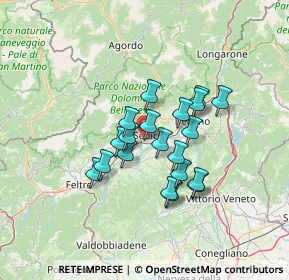 Mappa Via Panoramica, 32036 Sedico BL, Italia (10.209)