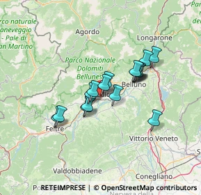 Mappa Via Panoramica, 32036 Sedico BL, Italia (9.96824)
