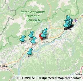 Mappa Via Panoramica, 32036 Sedico BL, Italia (8.04)