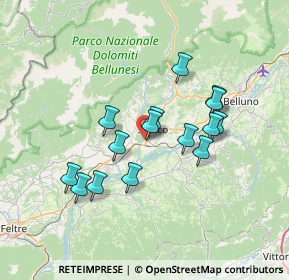 Mappa Via Panoramica, 32036 Sedico BL, Italia (6.01667)