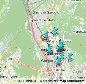 Mappa Via G. Caproni, 38121 Trento TN, Italia (1.69385)