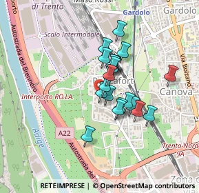 Mappa Via G. Caproni, 38121 Trento TN, Italia (0.301)