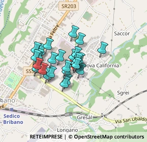 Mappa Via G. Segusini, 32036 Sedico BL, Italia (0.28571)