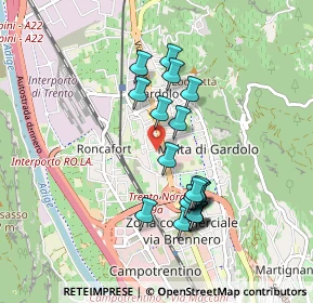 Mappa Via Avisio, 38121 Trento TN, Italia (0.8085)