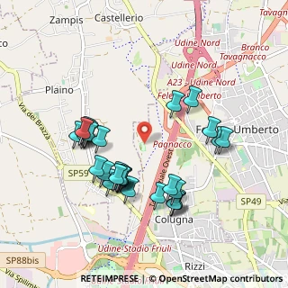 Mappa Unnamed Road, 33010 Tavagnacco UD, Italia (0.90345)