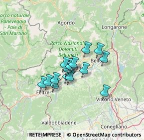 Mappa Via Ramentera, 32035 Meano BL, Italia (9.02133)