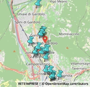Mappa Via di Melta, 38121 Trento TN, Italia (1.877)