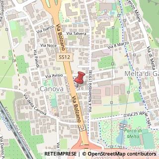 Mappa Via Rienza, 12A, 38121 Trento, Trento (Trentino-Alto Adige)