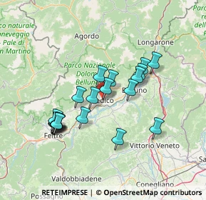 Mappa Viale Venezia, 32036 Sedico BL, Italia (12.422)