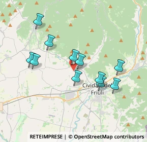 Mappa Via Sottoplovie, 33043 Cividale del Friuli UD, Italia (3.32364)