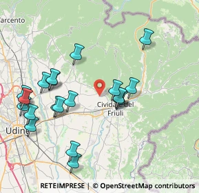 Mappa Via Sottoplovie, 33043 Cividale del Friuli UD, Italia (8.1605)
