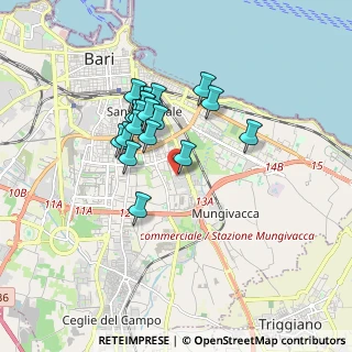 Mappa Via Samuel F. Hahnemann, 70100 Bari BA, Italia (1.519)