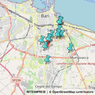 Mappa Viale de Laurentis Luigi, 70124 Bari BA, Italia (1.36786)