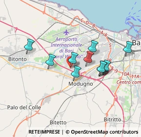 Mappa Via de Gladioli, 70026 Modugno BA, Italia (3.23182)