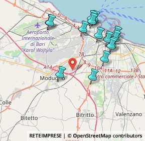 Mappa Via degli Incisori, 70026 Modugno BA, Italia (4.56533)