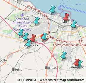 Mappa Via degli Incisori, 70026 Modugno BA, Italia (5.04385)