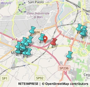 Mappa Via degli Incisori, 70026 Modugno BA, Italia (2.32)