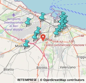 Mappa Strada Modugno-Carbonara, 70124 Bari BA, Italia (3.76615)