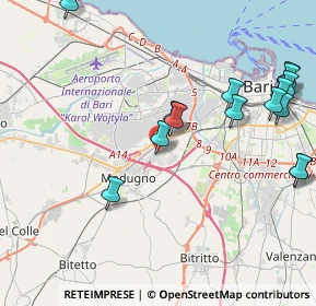 Mappa SP Bari, 70026 Modugno BA, Italia (5.21733)